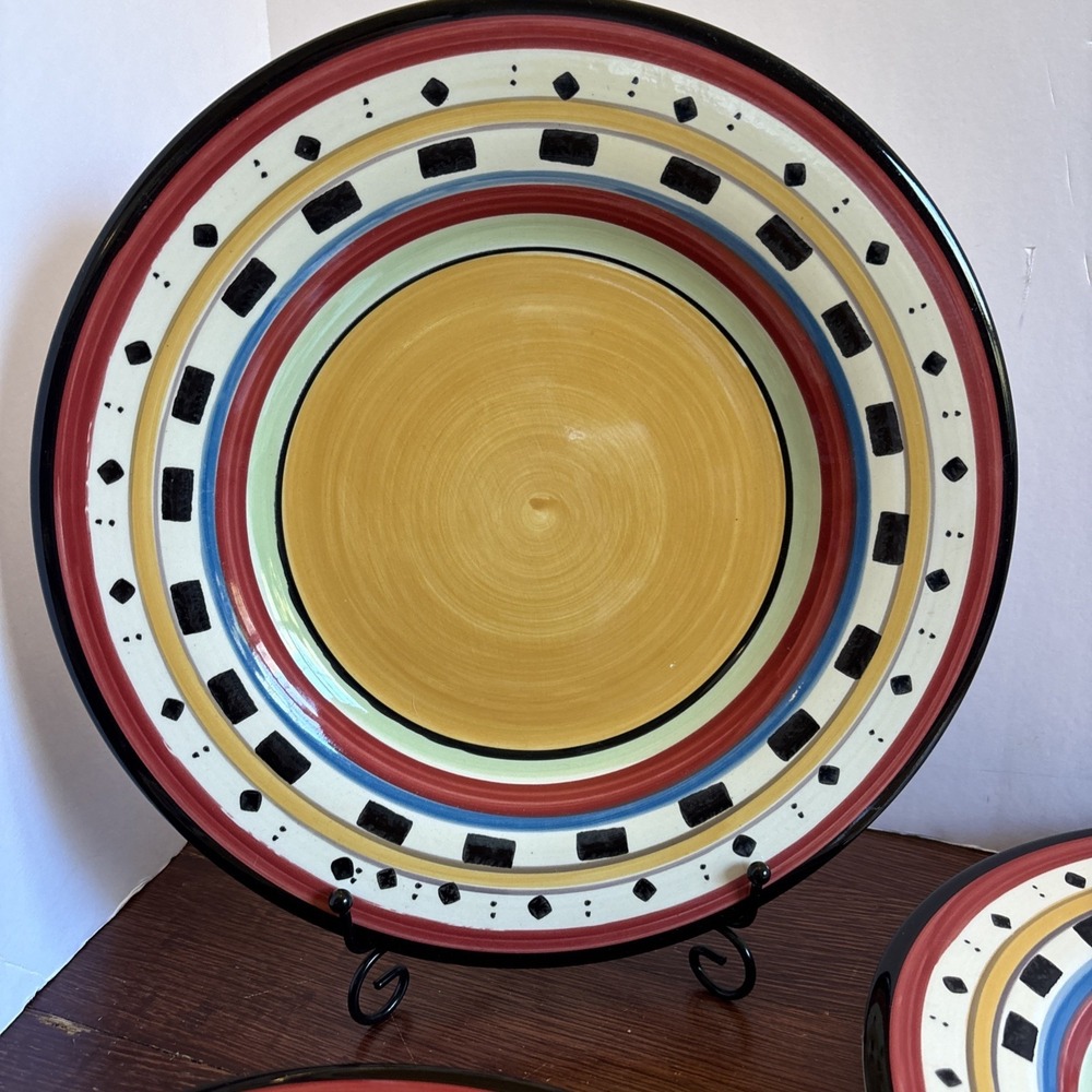 Set Of 3 Philippe Richard Hand Painted Timberland Plates 11" Dinner READ MORE - Picture 3 of 9